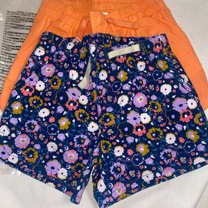 Amazon essentials 2 pack shorts Xxl girls floral peach pull on shorts